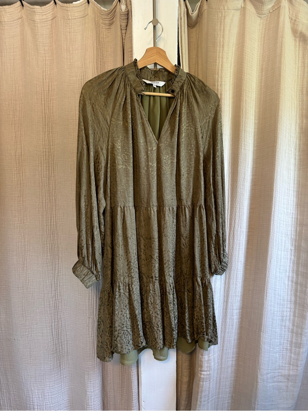 Crosby by Mollie Burch Jacquard Leopard Print Dress- Small